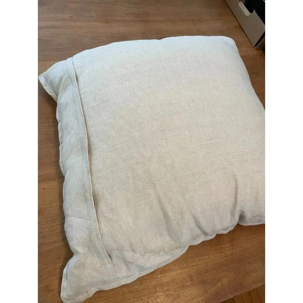 Large Neutral Dual-Tone Throw Pillow